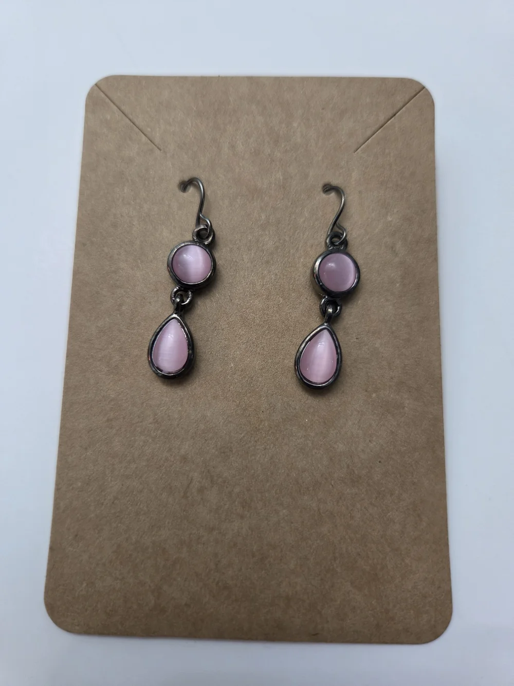 Pink Drop Dangle Earrings by